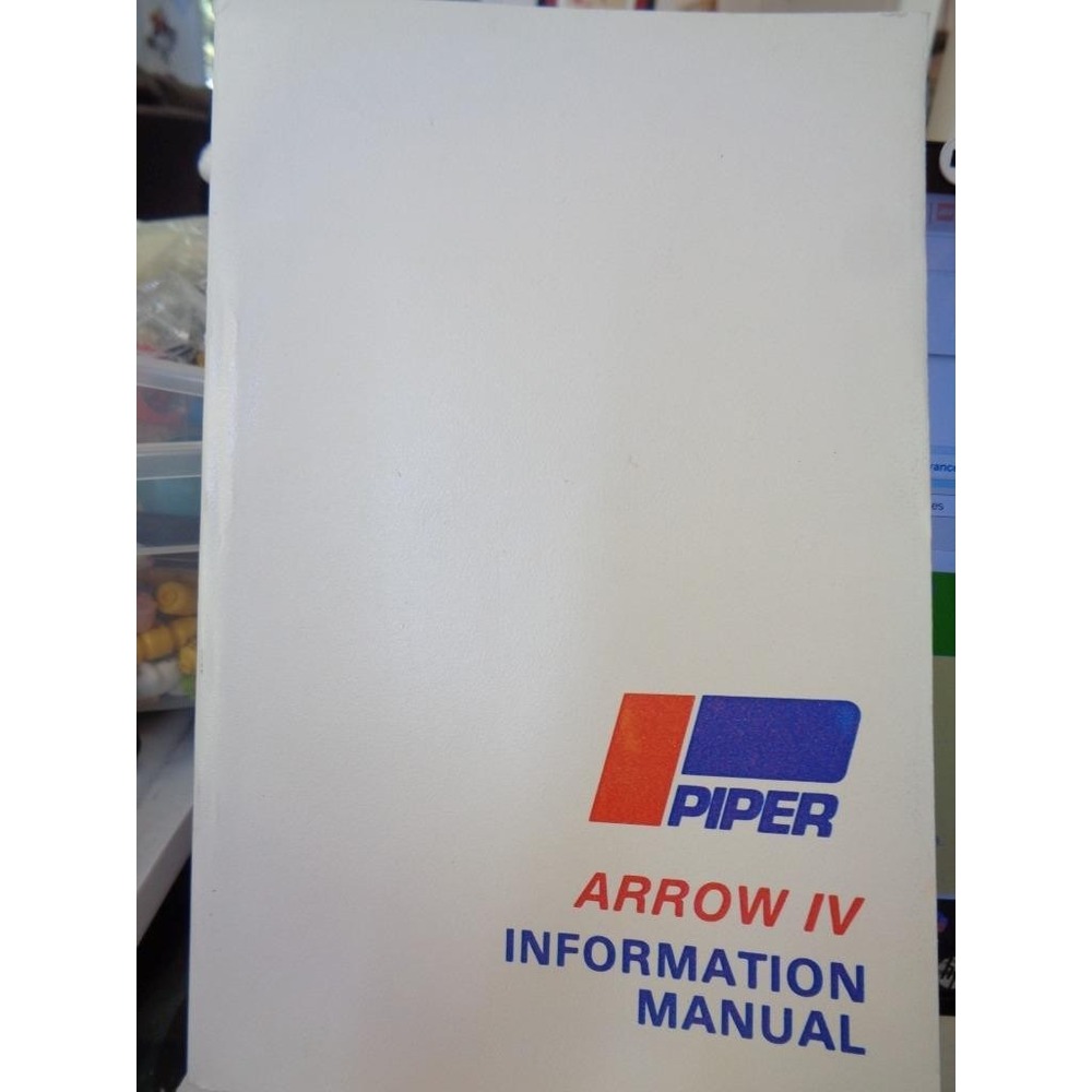 Piper Arrow IV Information Manual PA-28RT-201 1979